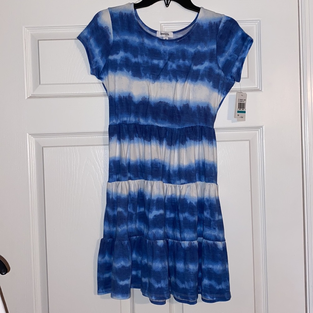 Speechless Tie Dye Short Sleeve Dress ~ Blue/White ~ Size 16 ~ NEW!